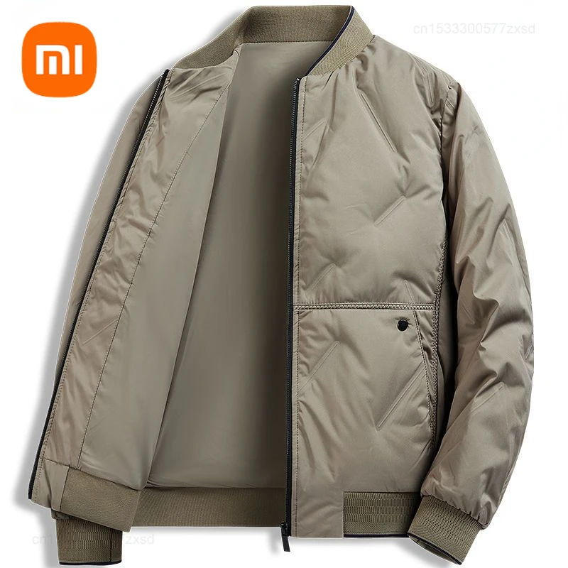 Xiaomi Autumn Winter Jacket Men Lambswool Warm Thicken Jacket Waterproof Jogging Casual Coat Men Fashion Loose Grey Parke Jacket