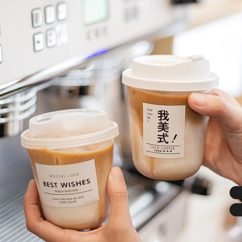 LBSISI Life-High Penetration Plastic U-shape Disposable Cup, American Milk  Tea, Coffee Cup Packaging, 90 Caliber, Cold Drink - AliExpress 15