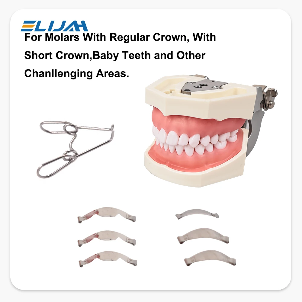 Dental Sectional Contoured Metal Matrices Matrix with Springclip No.1.330 Band Resin Clamping/Seperating Ring Dentist Tools