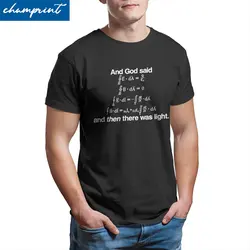 Men God Said Maxwell 'S Equations T Shirt Math Science Scientist Cotton Tops Leisure Short Sleeve Tees 4XL 5XL T-Shirt