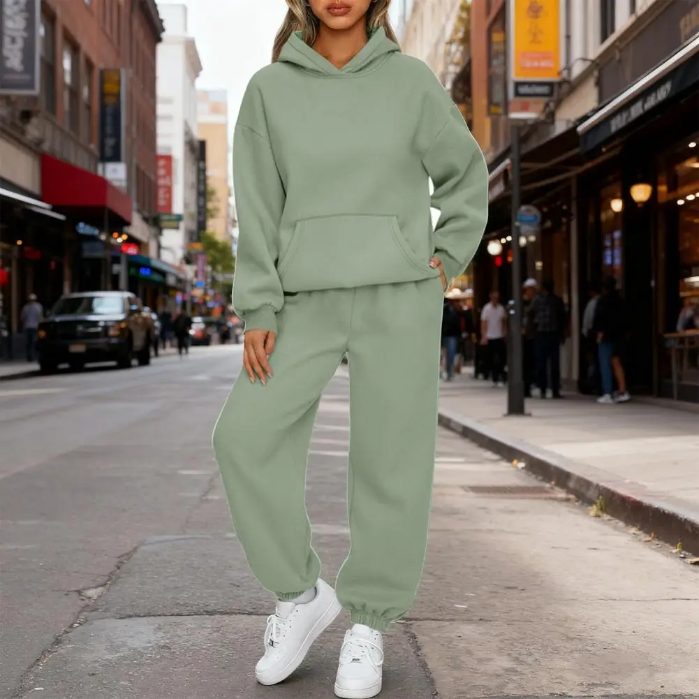 Relaxed Blouse Women’s 2 Piece Lounge Set with Hoodie Sweatpants Plus Size Tracksuit Outfit Long Sleeve Pullover for Fall