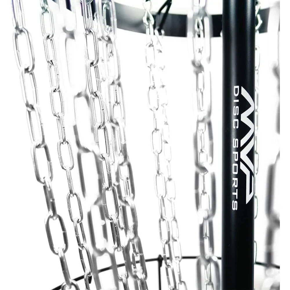 24 سلاسل شديدة التحمل بفتحة سوداء Pro HD 24 سلسلة سلة جولف محمولة على شكل قرص الهدف خفيفة الوزن وقابلة للطي وسهلة النقل #6