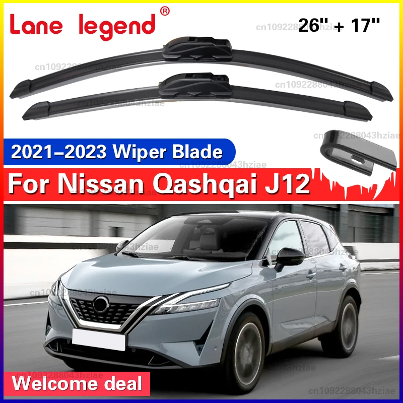 Auto Front Wischer Klingen Für Nissan Qashqai J12 2021 2022 2023 Windschutzscheibe Windschutz Fenster Pinsel Auto Zubehör 26 "17"