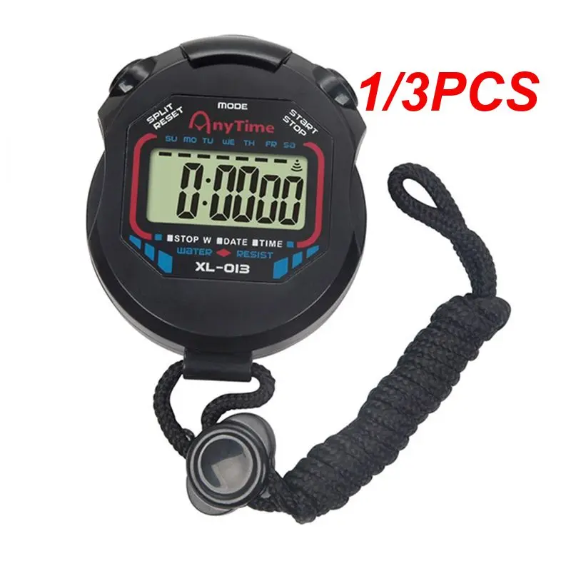 1/3PCS Waterproof Chronometer Handheld Pocket Stopwatch Professional Digital Sport Stopwatch LCD Timer Stop Watch Timer Tools