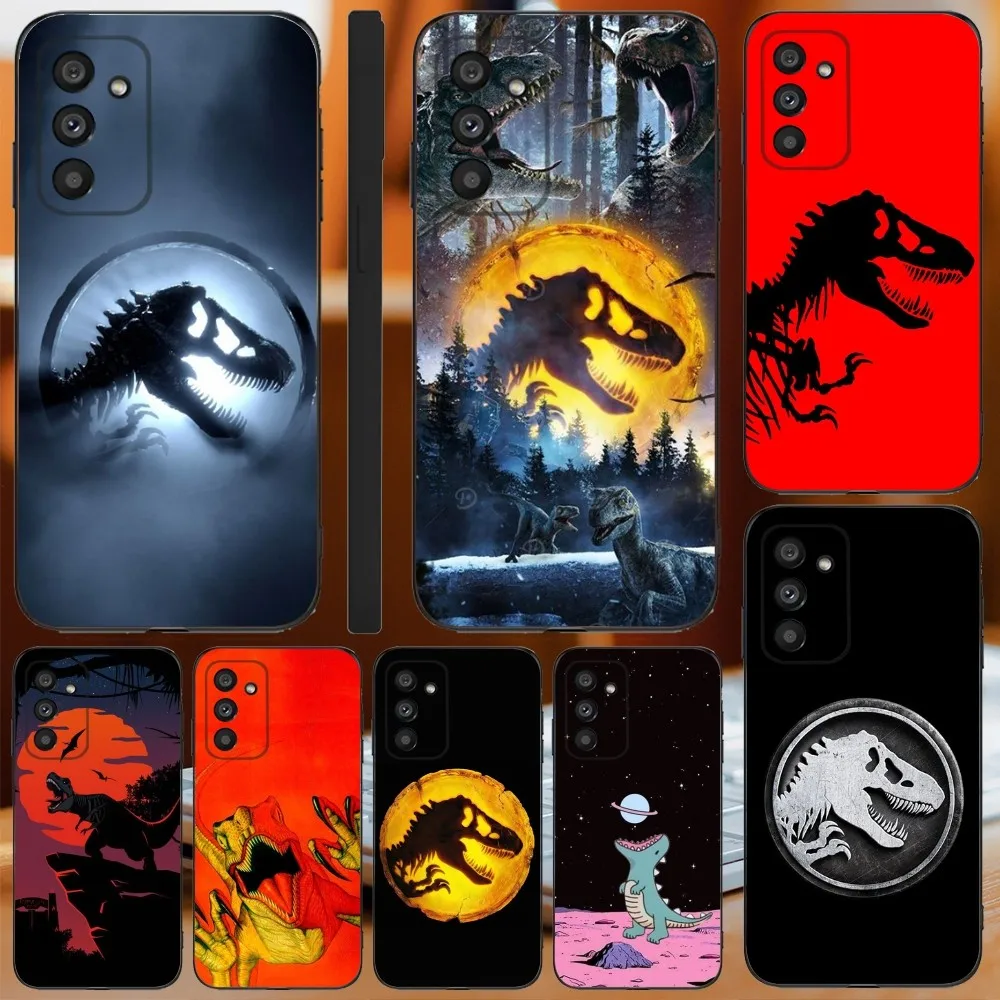 Dinosaur Phone Case For Samsung Galaxy A13,A21s,A22,A31,A32,A52,A53,A71,A80,A91 J-Jurassic Park Soft Black Cover