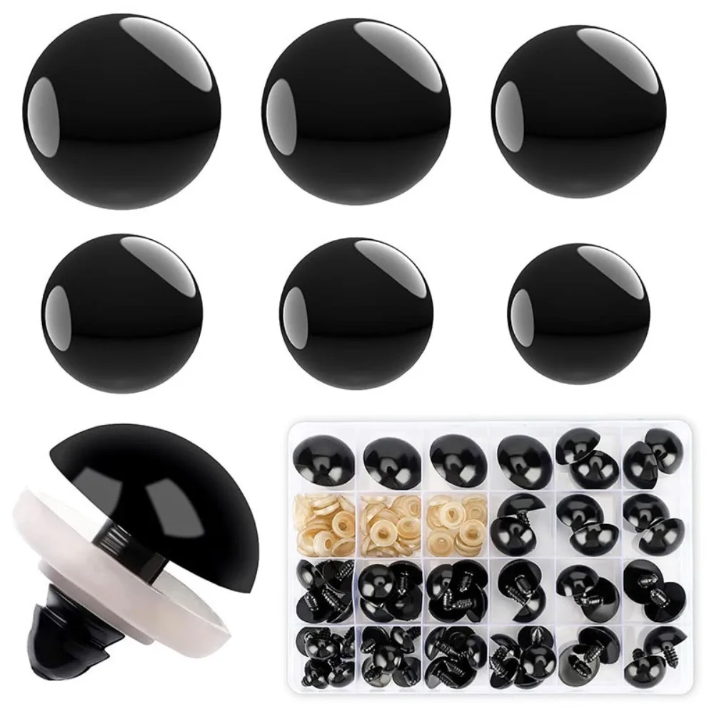 

Новинка 2024 года, повседневный креативный большой черный комплект с защитными глазами 16-30 мм, горячая распродажа, шерстяной черный популярный комплект аксессуаров «сделай сам» с животным глазом