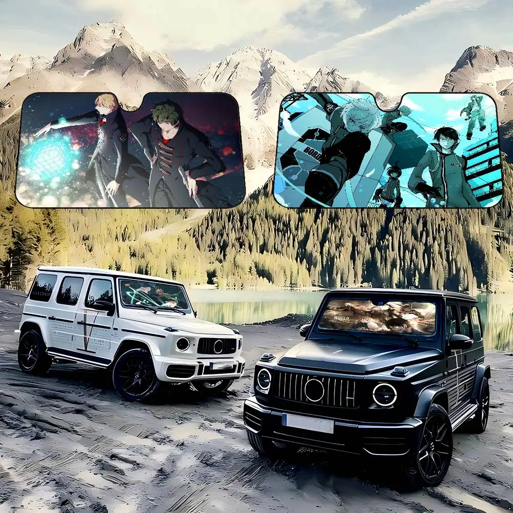 

Anime Cartoon World Trigger Windshield Sun Shade For Car SUV Truck Front Window Sun Shade Accessory Visor Protector Shield Cover