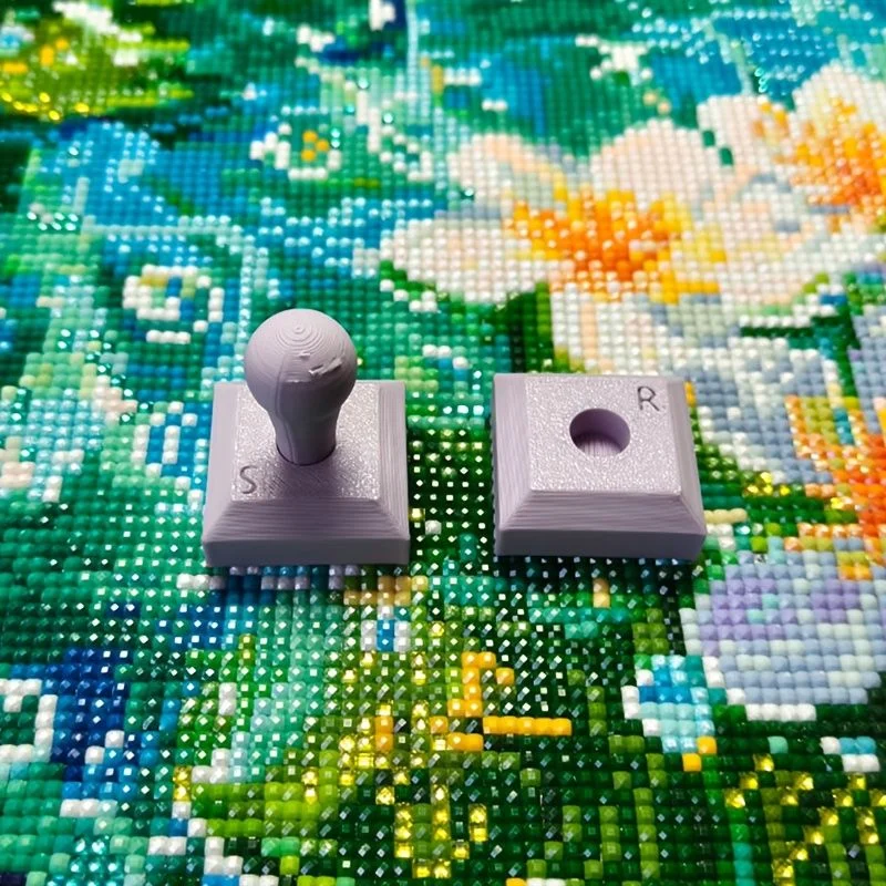 3D-Druck-Prägewalze, Diamant-Punkt-Bohrer, abnehmbare ergonomische Bürste, handgefertigtes mehrfarbiges Diamantmalerei-Werkzeugset – Detail 11