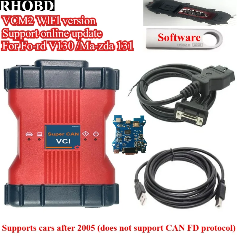

NEW for Ford V130 for Mazda V131 IDS VCM 2in1 OBD2 Car Diagnostic Scanner for J2534 Smart Key Programming ECU Coding with WIFI