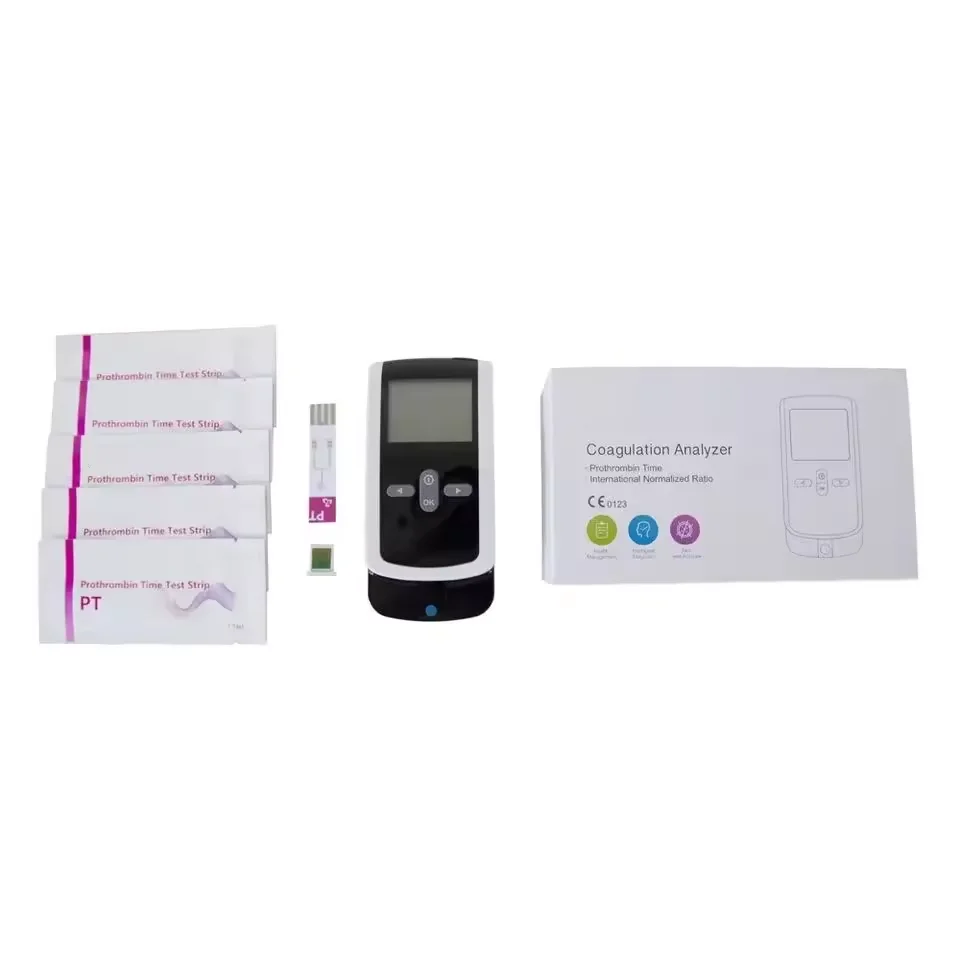 Handheld PT/INR Coagulation Analyzer System for Home Use with PT/INR Test Strip Portable Analyzer