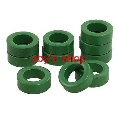 

10Pcs 22mm x 14mm x 8mm Round Green Toroid Ferrite Cores 22x14x8mm