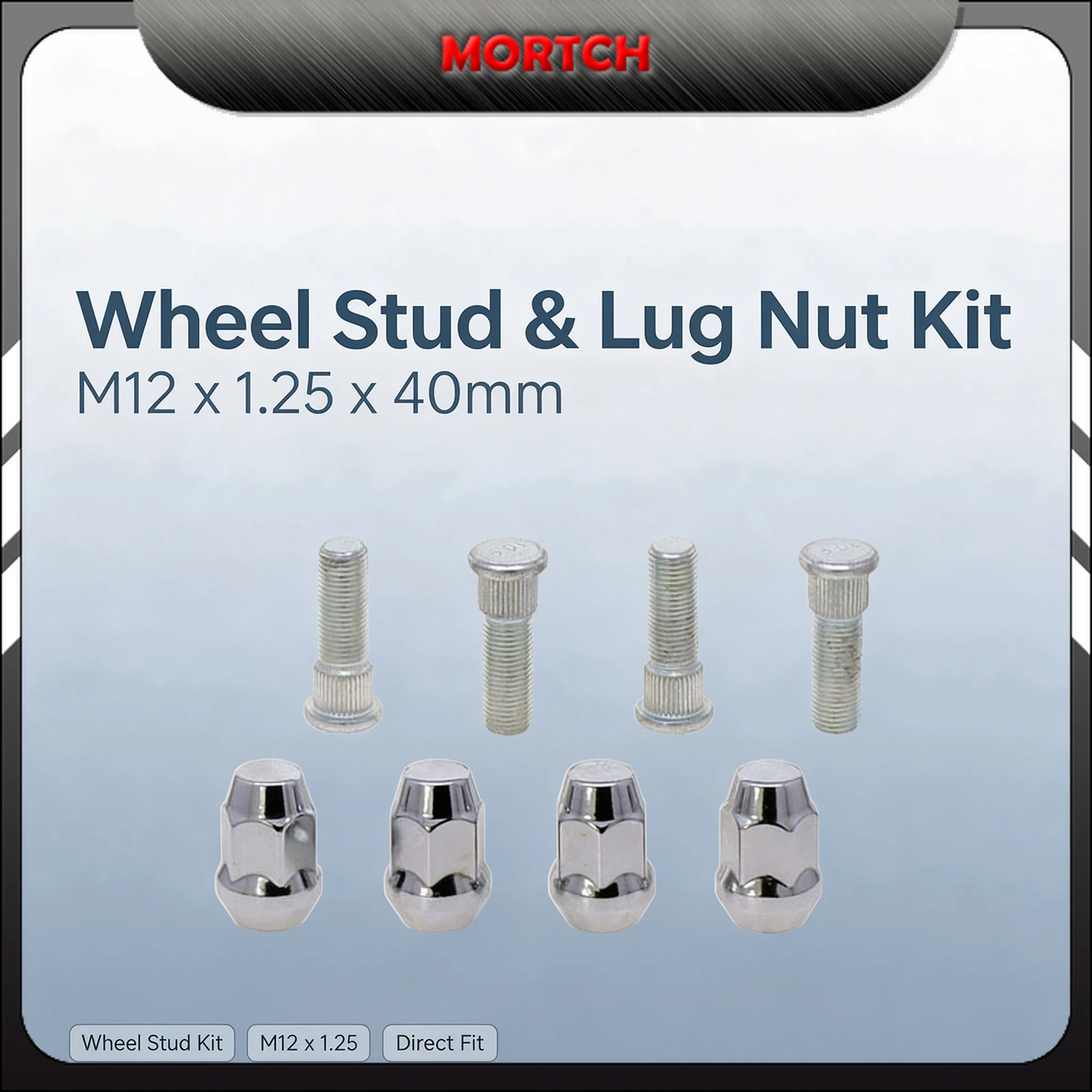 Wheel Stud Lug Nut Set M12x1.25x40 For CFMoto ZForce 800 950 1000 UForce 1000 5HY0-070201
