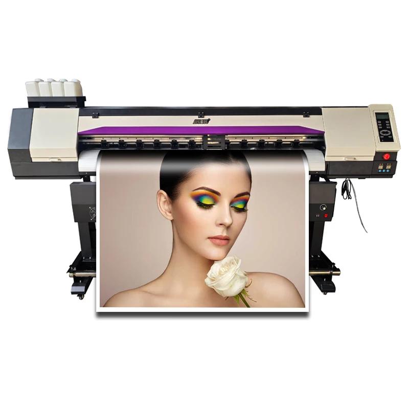 High quality 1.6/1.8m industrial digital double heads car sticker printing machine large format printer for art prints