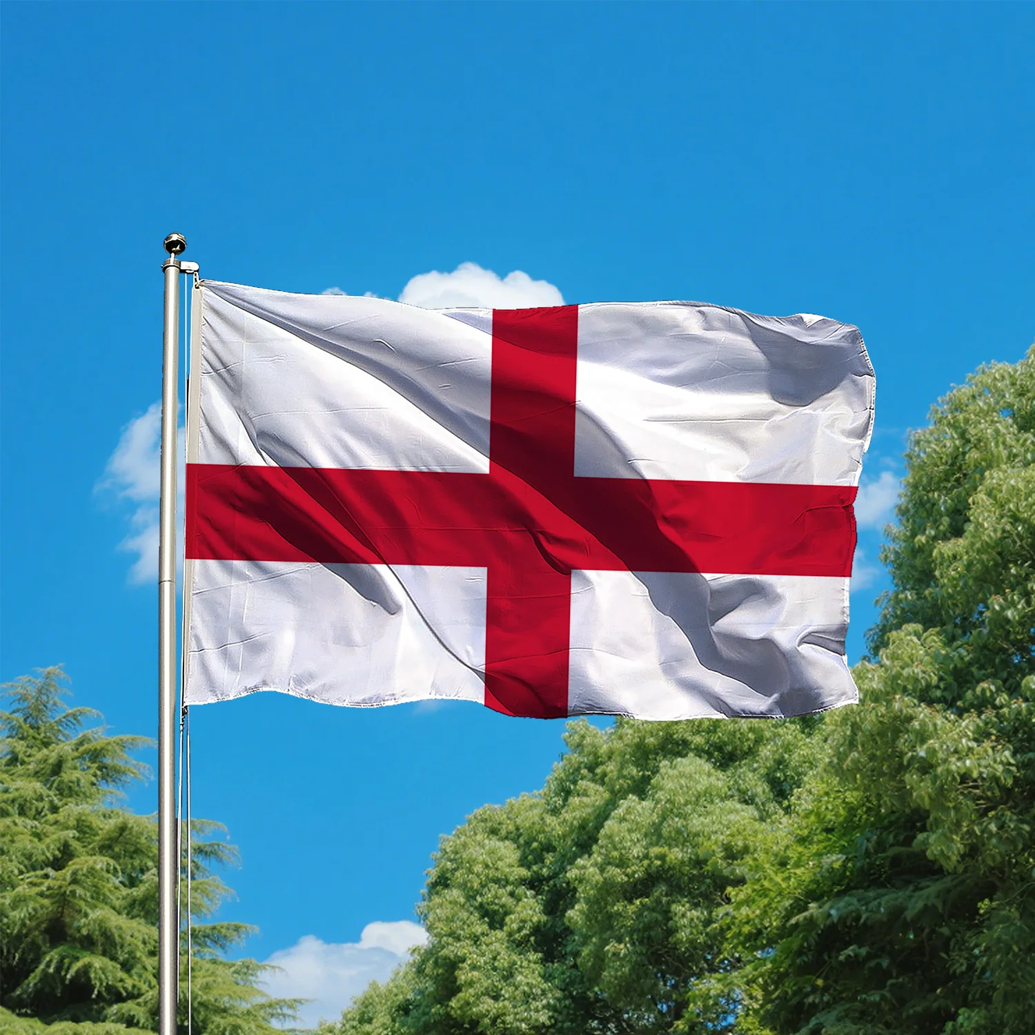 

1pc 2D Flat England UK Flag, 60x90cm/90x150cm with St. George's Cross - British National Flag, Polyester Fabric Flag Banner