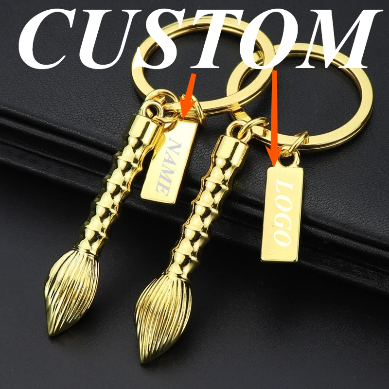 

1pc Custom Keychain Personalized Metal Creative Brush Art Customized Gifts Customized Key Ring Car Accessories Gift Wholesale
