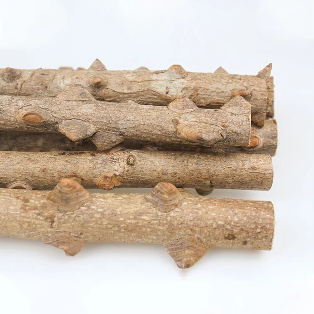 

3pcs Wooden Bird Perch Stand Pole For Parrot Cage Natural Sand Grind Stick Rough Surface Foot Exercise For Pet Birds
