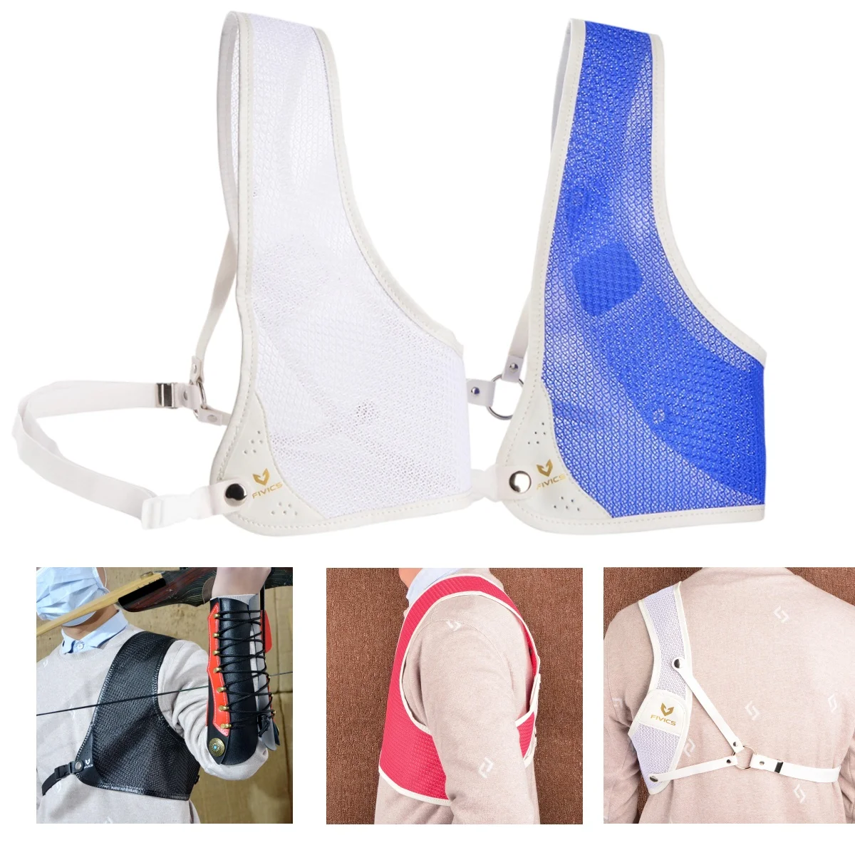 

Durable Fabric Archery Chest Guard 1pc - Adjustable Protection for Right Hand Traditional Recurve Bow Shooting Hunting
