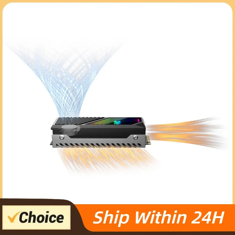 

M.2 2280 SSD Heatsink SSD Aluminum Alloy Radiator with Thermal Silicone Pad 5V 3 Pin ARGB Solid State Drive Cooler M.2 Radiator