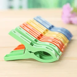 16pcs Large Plastic Clothes Pins, Windproof Hanger Clips, Beach Towel Clip, Summer Beach Travel Portable Supplies, Clothes Pins,