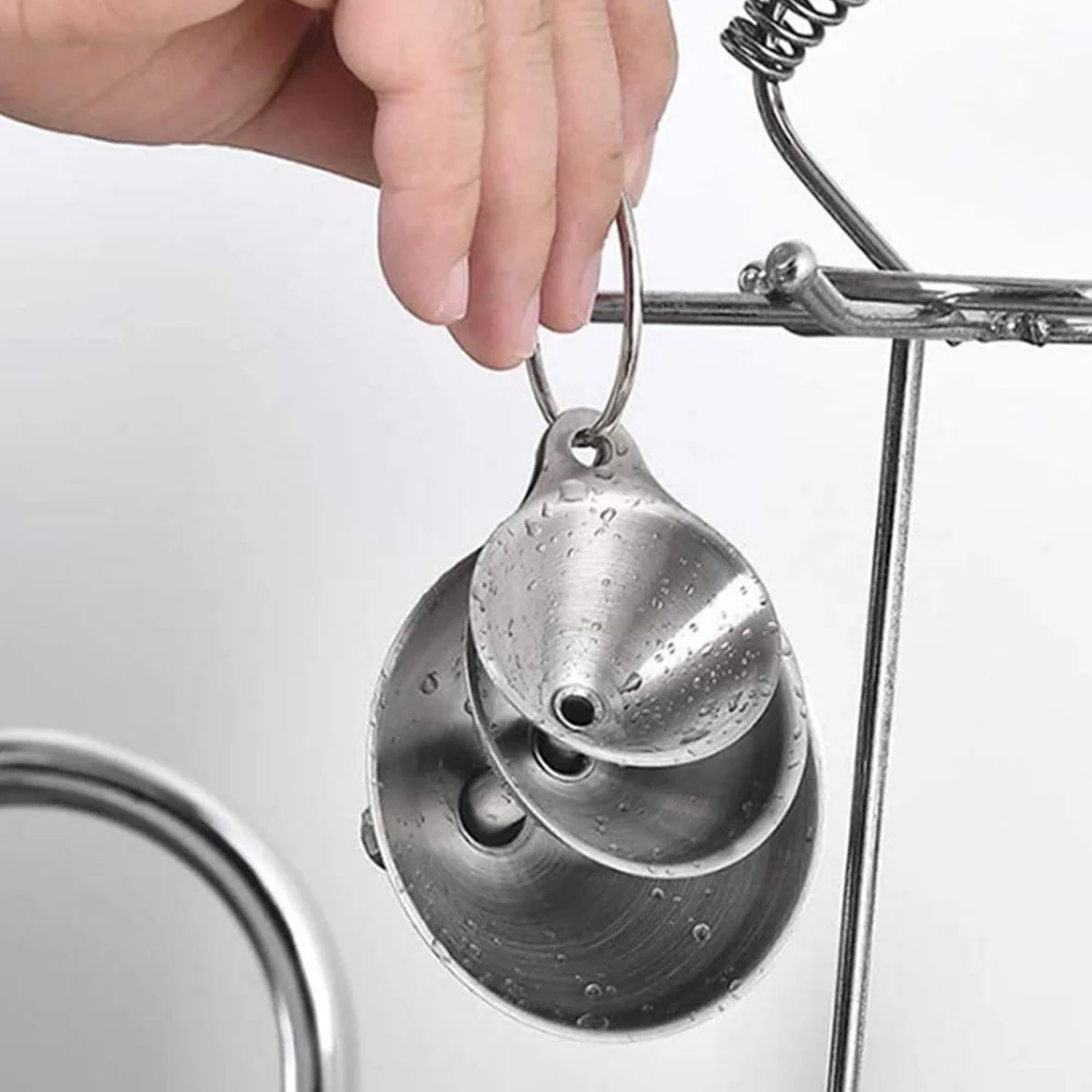 

1Set Stainless Steel Canning Funnel Kitchen Funnel Smooth Surface Liquid Transferring Multifunctional Tool Kitchen Gadget