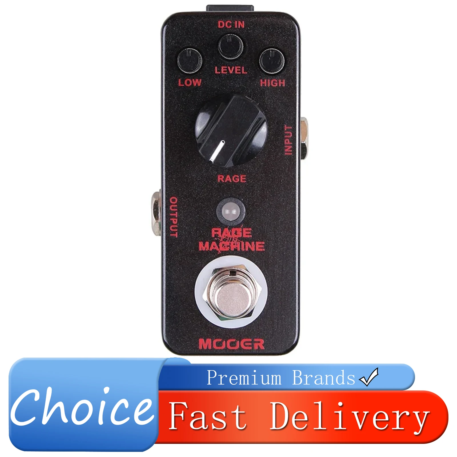 MOOER Rage Machine Guitarra Effect Pedal Heavy Metal Distortion Effect Overdrive True Bypass Pedal Electric Guitar Accessories