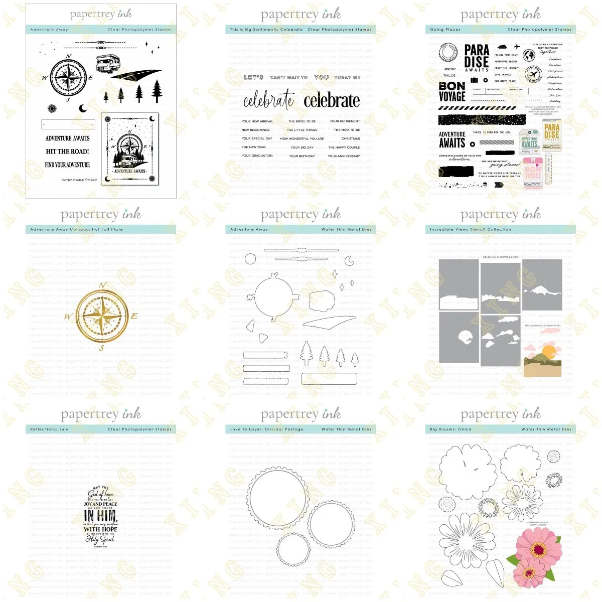 

New Metal Cutting Dies Stamps Stencil Hot Foil Views Stencil Collection Flowers Scrapbook Diary Decoration Embossing Template