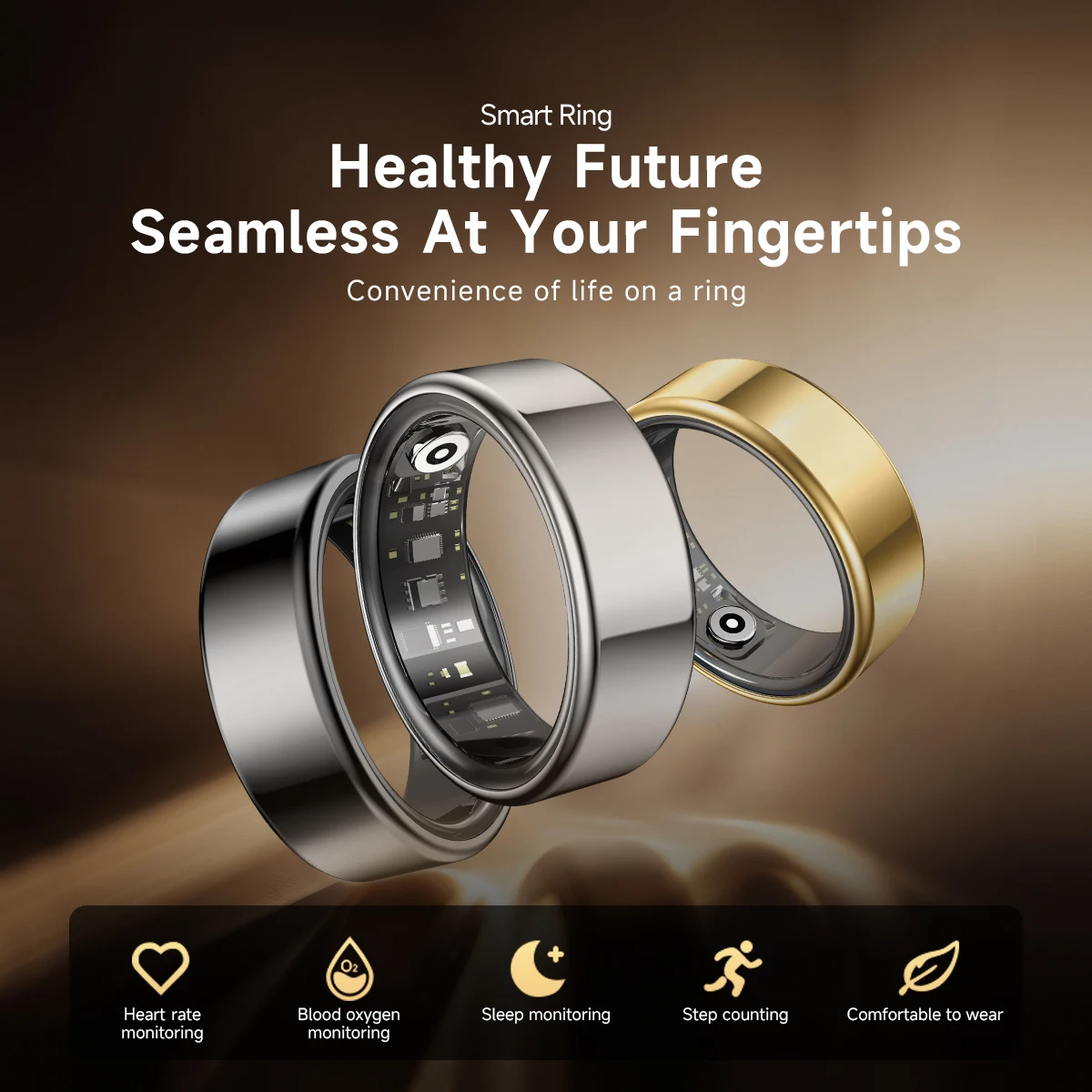 New R09 Smart Ring Men Women w - Temperature Ring Skin ulasan dan harga