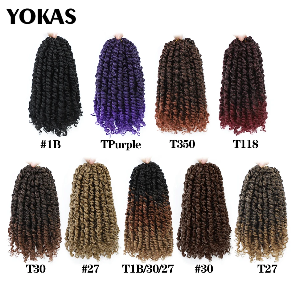 24 Inch Synthetic Passion Twist Crochet Hair Extensions For Afro Women 12 Strands Pro-looped Braiding Hair Extensions For Female