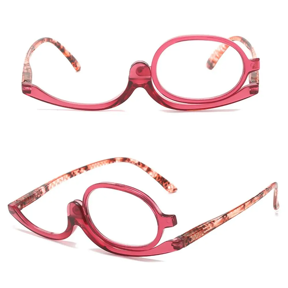 Colourful Frame Makeup Reading Glasses Magnifying Flip Down Clamshell Cosmetic Presbyopic Glasses for Women Diopter +1.50~+4.0