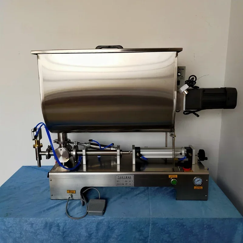 

PBOBP Adjustable Pneumatic Paste Liquid Bottle Filling Machine With 80L Hopper For Filling Paste/Cream/Drink/Medicine