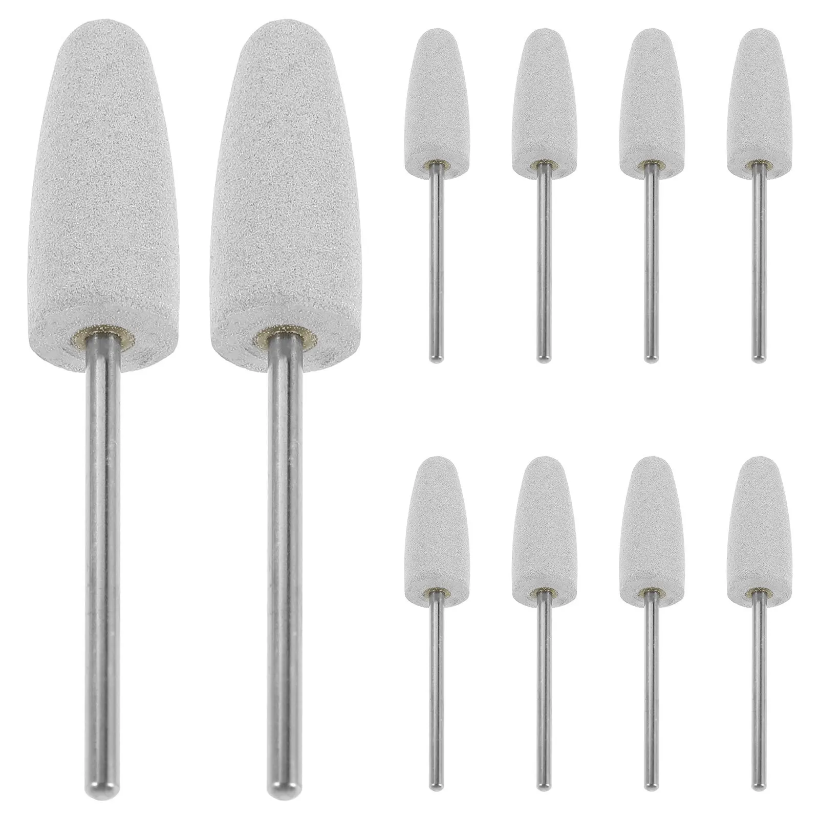 

10Pcs Silicone Nail Drill Bits Set Rubber Nail Art Tool for Manicure Pedicure Cuticle Removal Polishing Buffing Salon Home Use