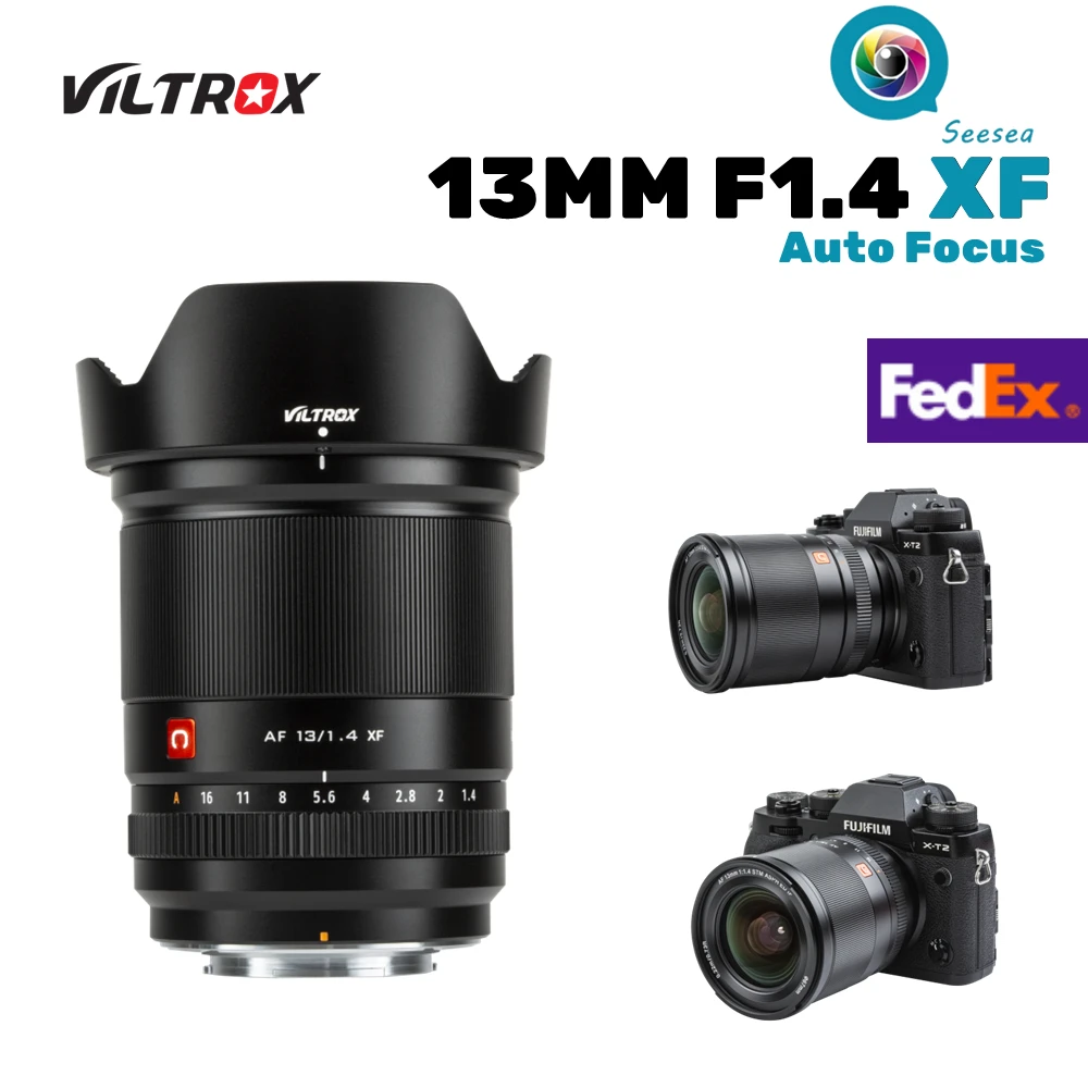 Viltrox 13mm F1.4 Autofocus Groothoek Prime Groot diafragma APS-C Lens voor Fuji X Mount Camera's XT3 XT4 Xpro3 XS10