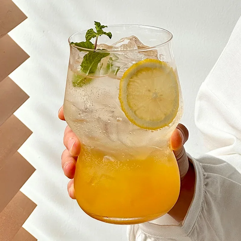 Simple Design Vietri Mare Glass Cup Bubble Waist Cocktail Cup High Aesthetic Value Beverage Serving Utensils Glass Cup