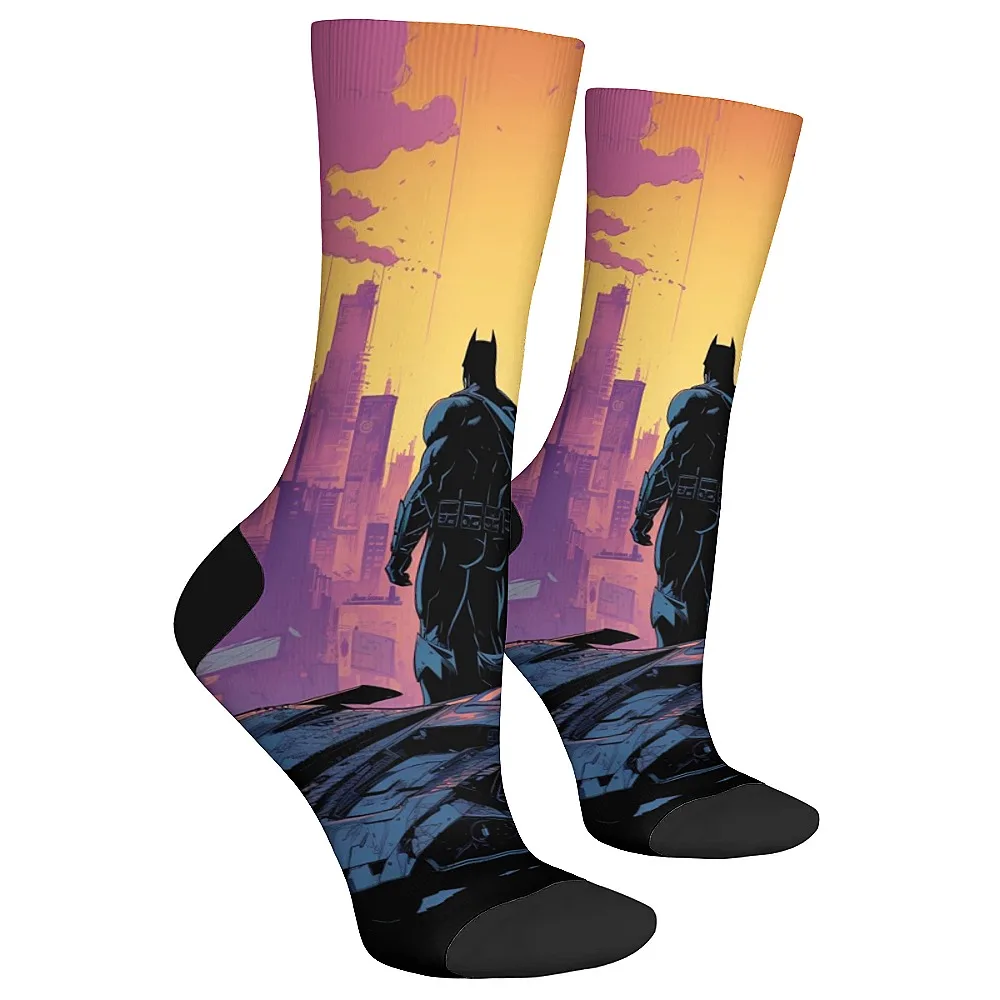 New and interesting men's socks, comic bat cartoon hero, street hip hop style, fashion, comfortable and breathable, ideal gift