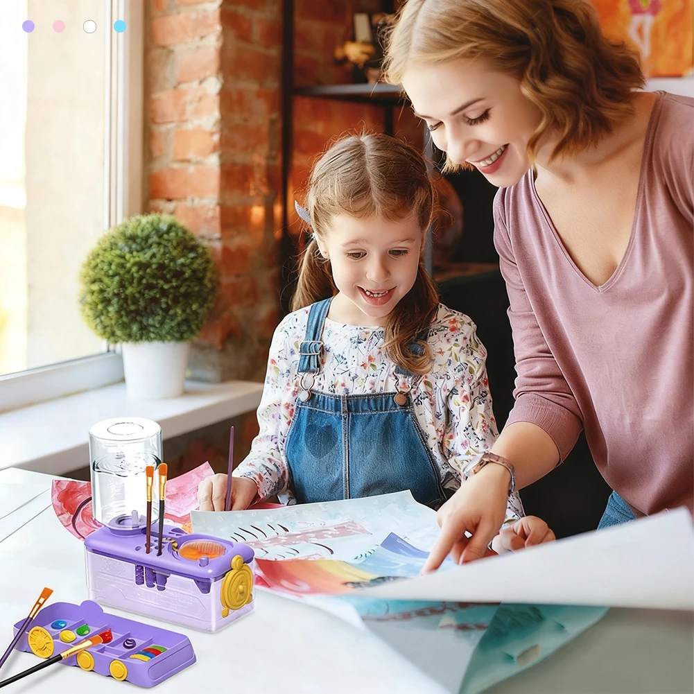 

Шайба для кистей Lazy Painter, автоматическая замена воды, очиститель кистей, детские художественные принадлежности для рисования, очиститель кистей для каллиграфии