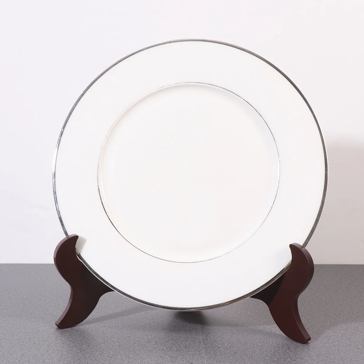 

Wooden Display Stand Plate Holder Tea Cake Rack Platter Stands For Kitchen Decorative Easel Shelf Inch 26-29Cm
