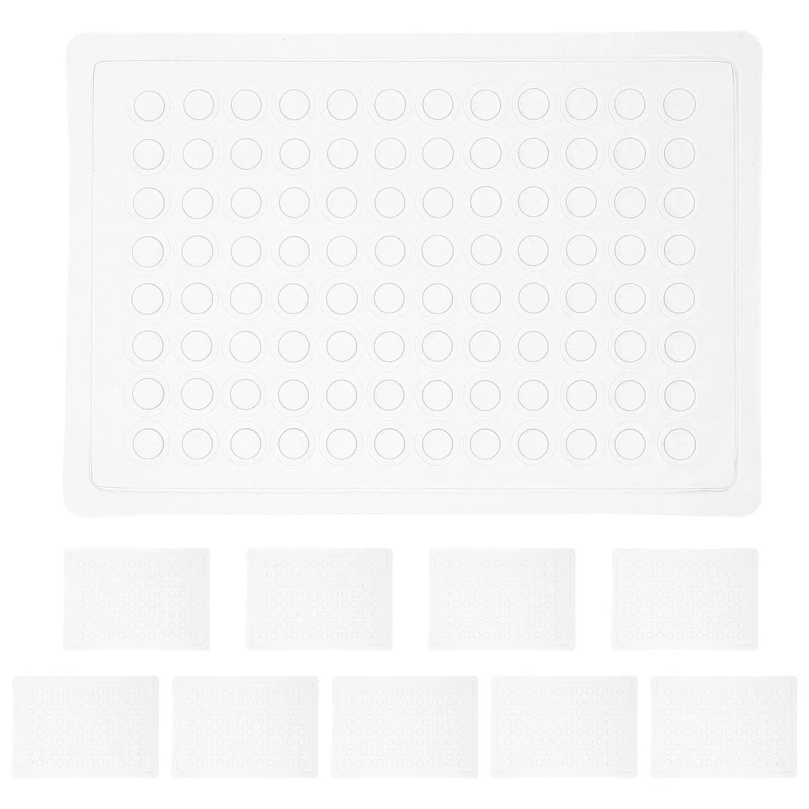 10Pcs Cell Culture Tray 96-Hole Plastic Reaction Plate Laboratory Tissue Culture Tray for Lab Analysis Sample Cultivation