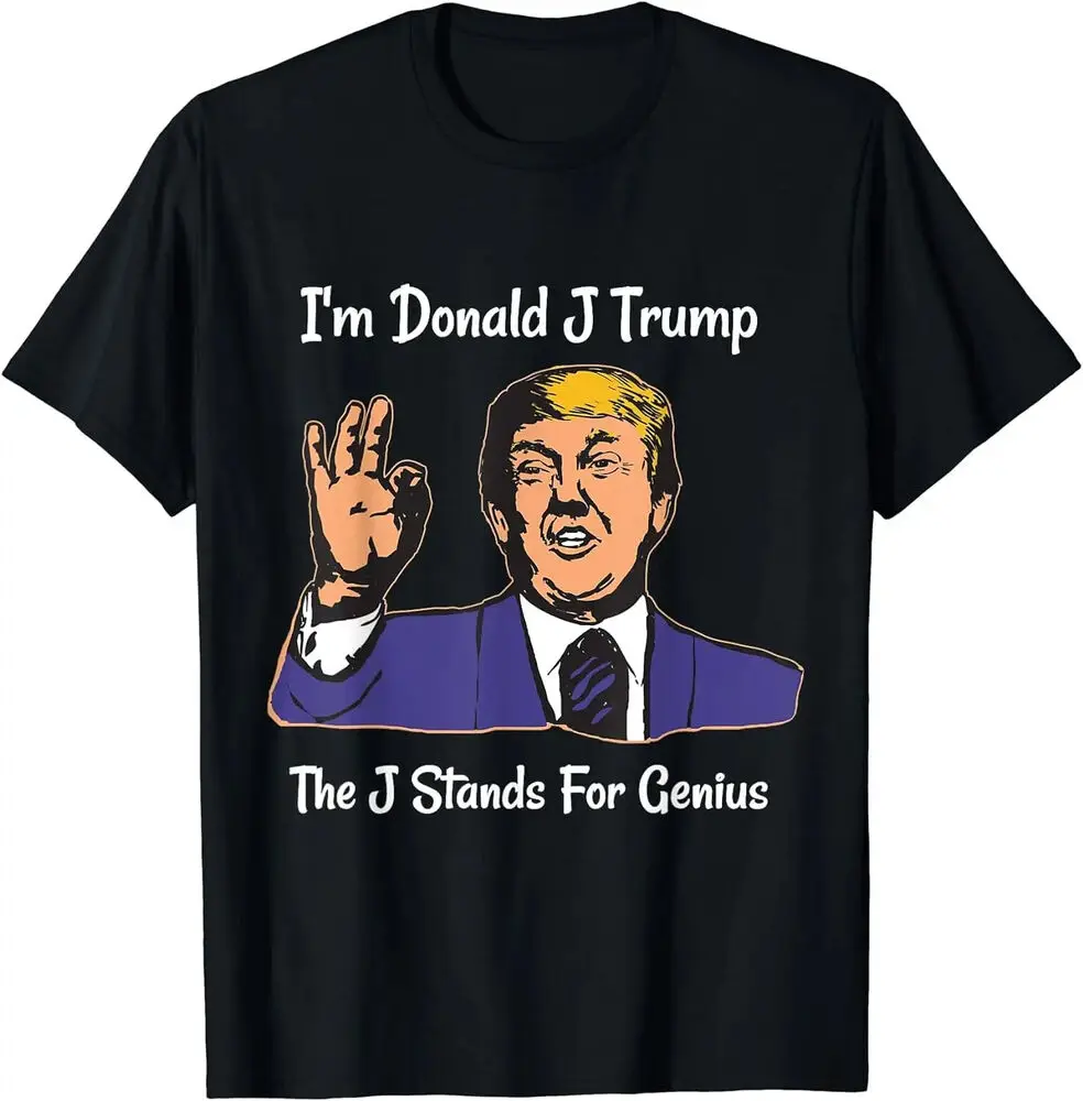 I'm Donald J. Trump The J Stands for Genius Funny PoliticalAnime Pattern Clothing Y2K Summer high quality