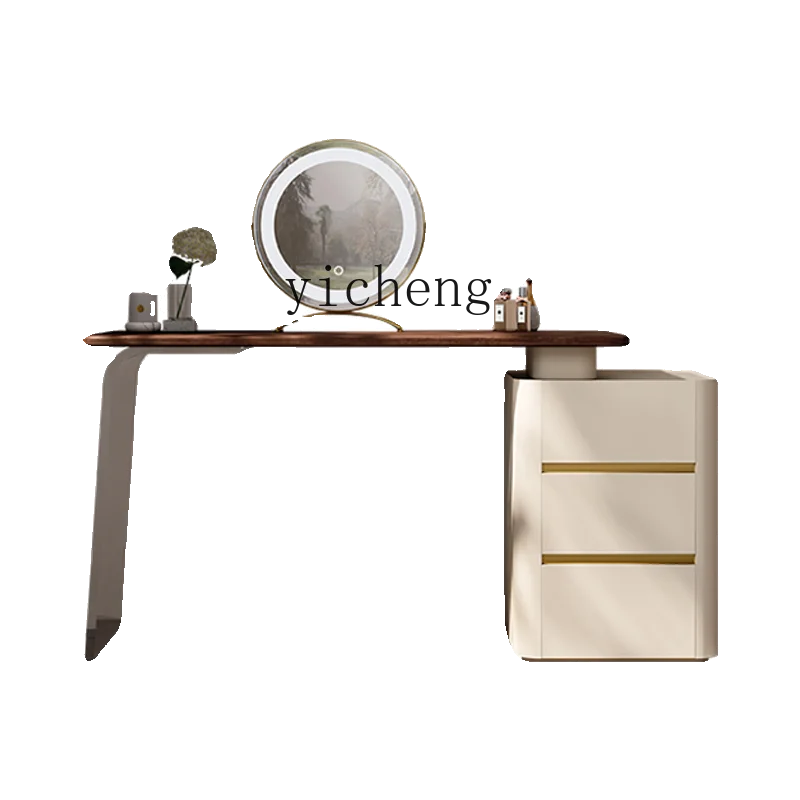 r8.12-solid wood dresser light luxury cream style bedroom new Chinese retro Italian minimalist high-end makeup table