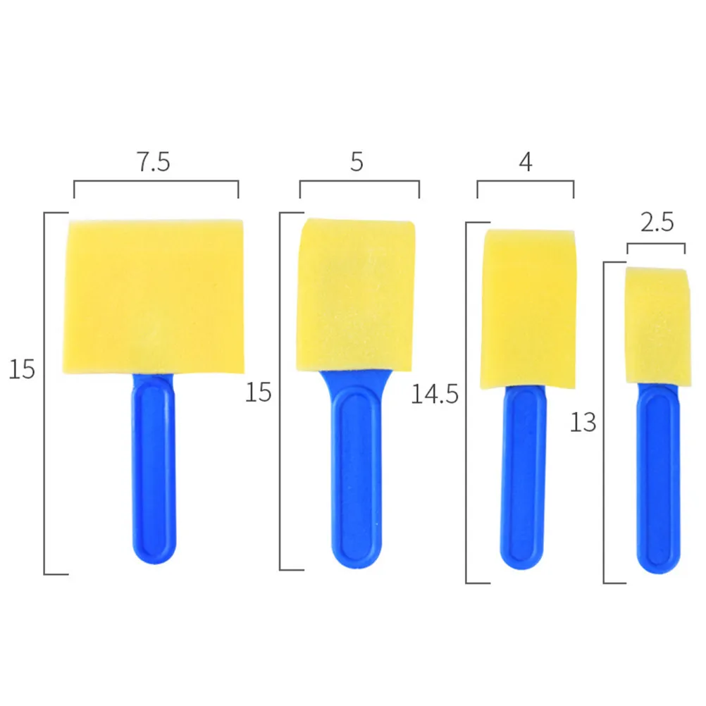 

12Pcs Art Painting Sponge Brush Set for Preschool Kindergarten DIY Graffiti Drawing Creative Craft Supplies Safe Smooth