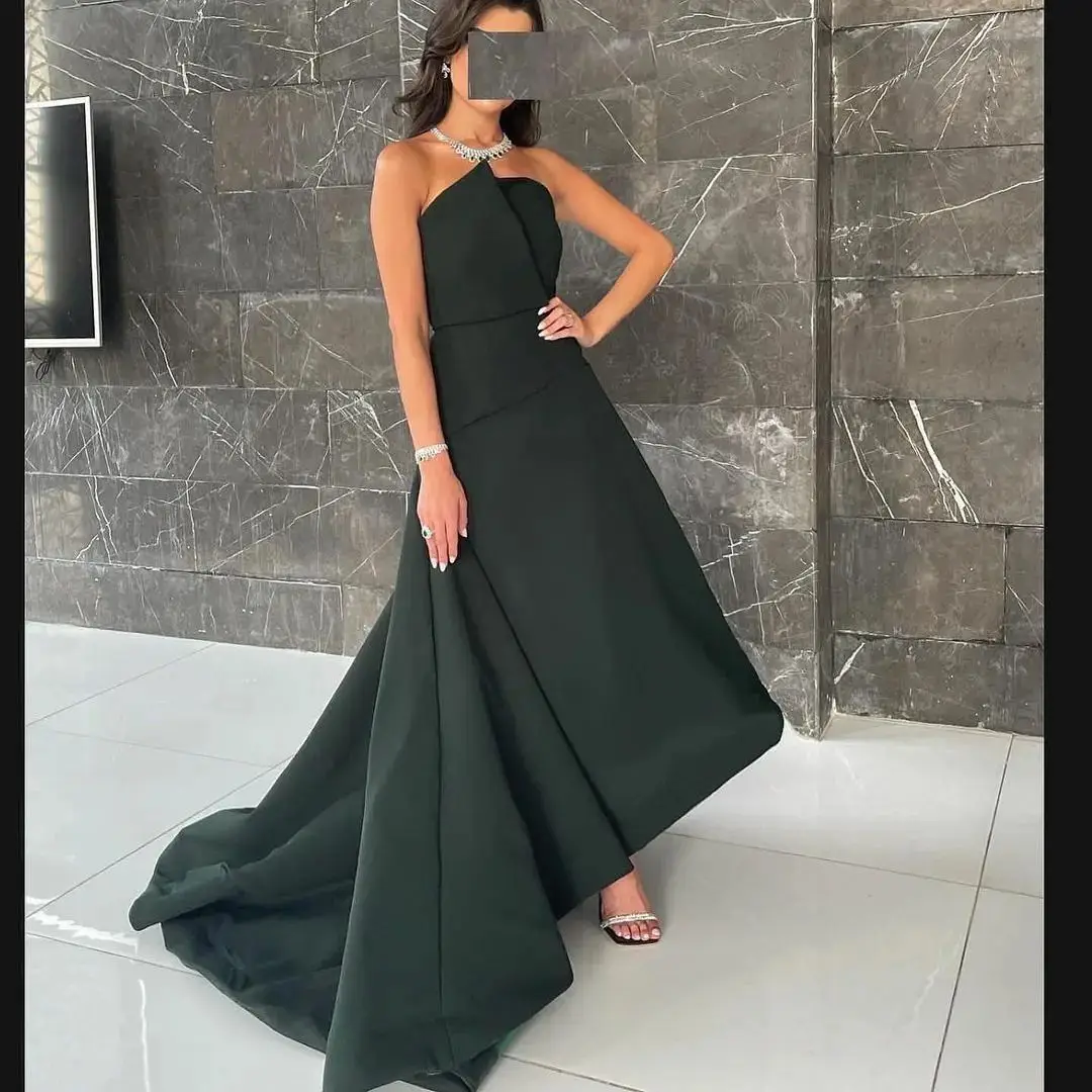 

Noble Strapless Prom Dress Sleeveless With Floor Length Evening Summer Elegant Party Dress For Women2023