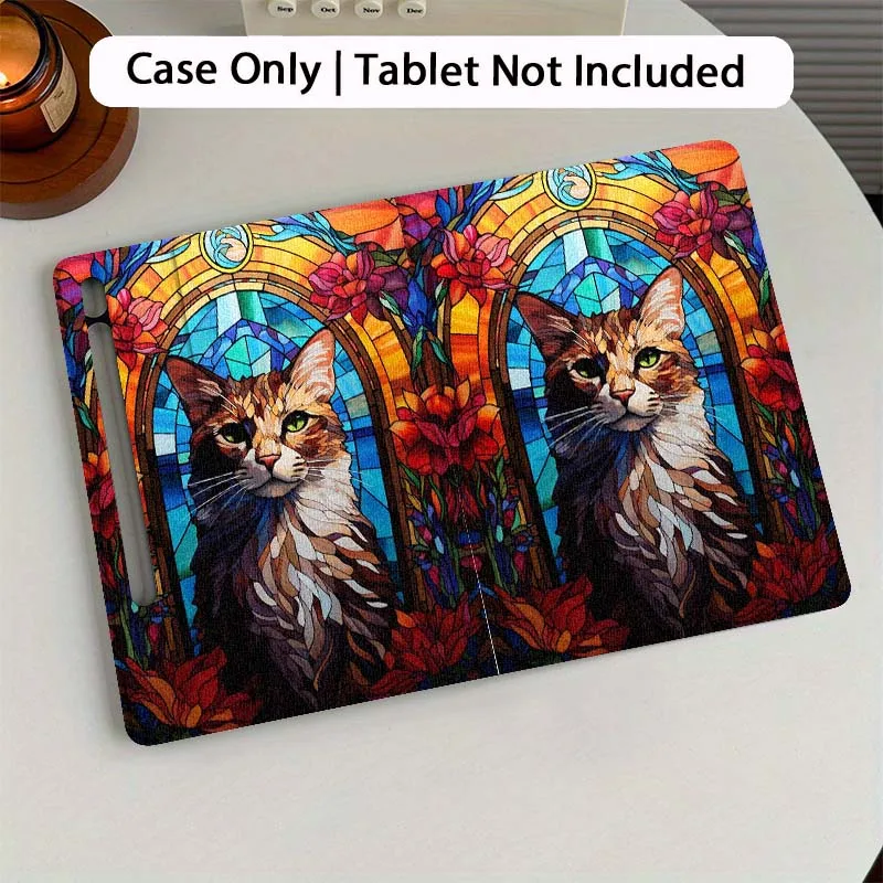 

Stained Glass Cat Art Tablet Case For Samsung Galaxy Tab S7 S8 S9 S10 FE Plus 12.4 13.1 Inch