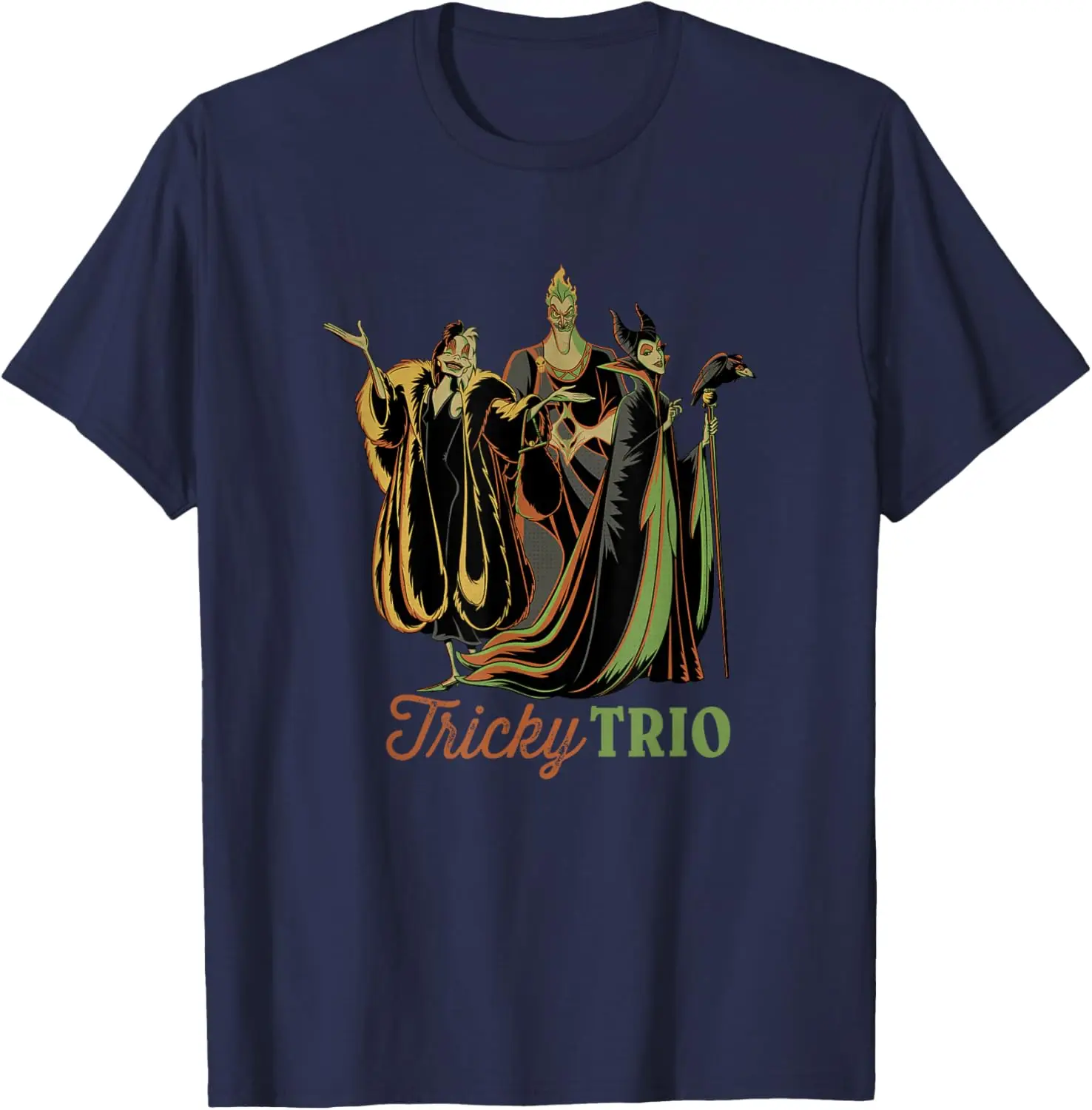 Villains Halloween Tricky Trio Big Chest Portrait T-Shirt