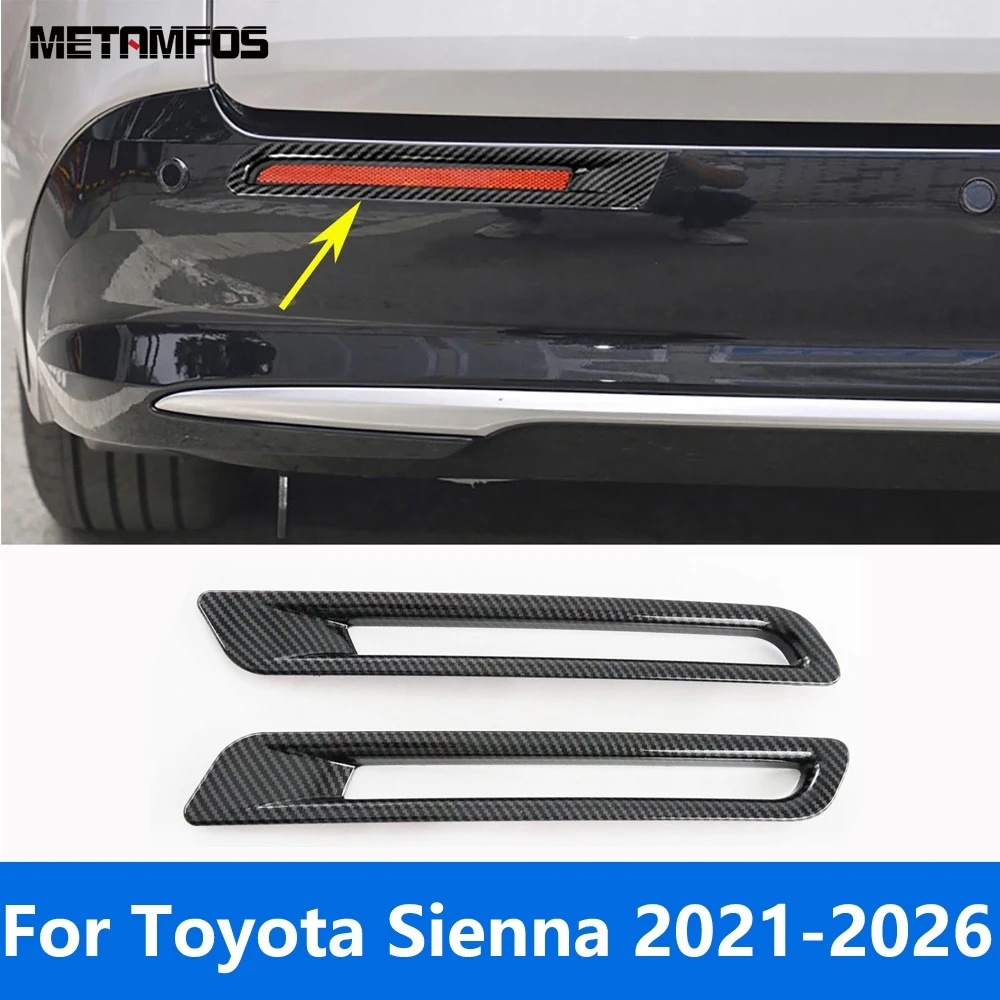 Para Toyota Sienna 2021-2025 2026, Cubierta de Fibra de Carbono para Luz Antiniebla Trasera, Protector de Parachoques, Accesorios de Estilo para Auto