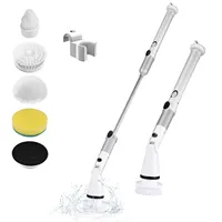 4000mAH Electric Cleaning Brush Cordless Spin Scrubber Waterproof Cleaner Charging Clean Bathroom Kitchen Cleaning Tools Set