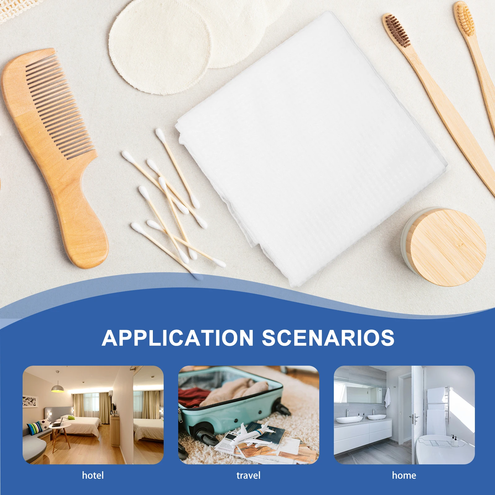 10 قطع من مناشف الحمام الفاخرة للاستعمال مرة واحدة، مادة سميكة قابلة لإعادة الاستخدام تشبه القطن للاستخدام المنزلي أثناء السفر في الفندق #4