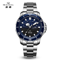 Seagull 43.5mm Diving Watch 300M Waterproof Automatic Mechanical Wristwatch Moon Phase Luminescent Men Watches 1215 New 2025