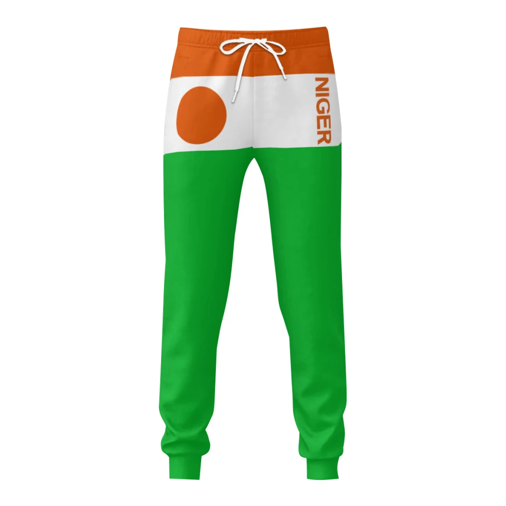 

Mens Sweatpants Niger Flag Pants with Pockets Joggers Soccer Football Multifunction Sports Sweat With Drawstring