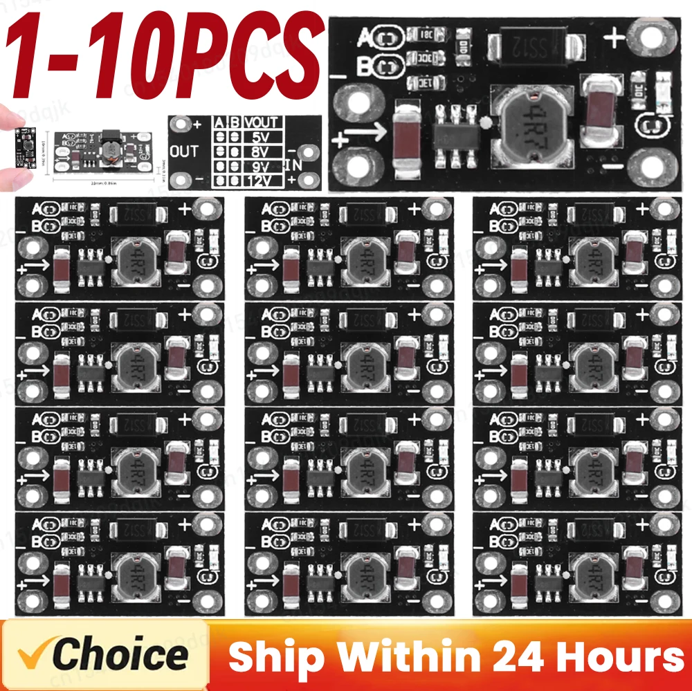 1-100PCS Mini DC Boost Converter Board 3.7V to 12V Step Up Board Voltage Regulator PCB Board Electronic Voltage Module