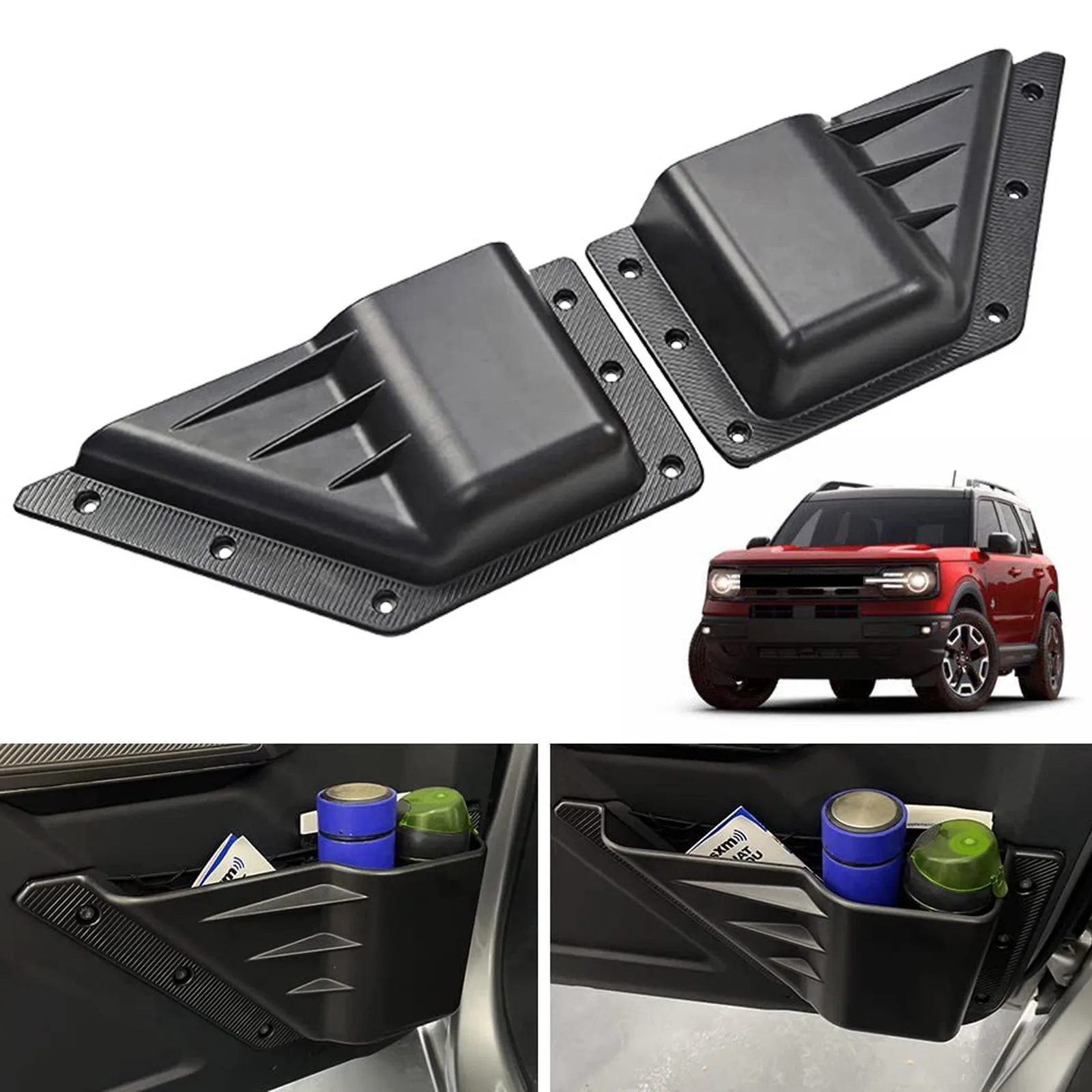 

Available For 2021 Ford Bronco Door Storage Barrel Door Extension Storage Box Two-Door Four-Door Universal Interior Accessories